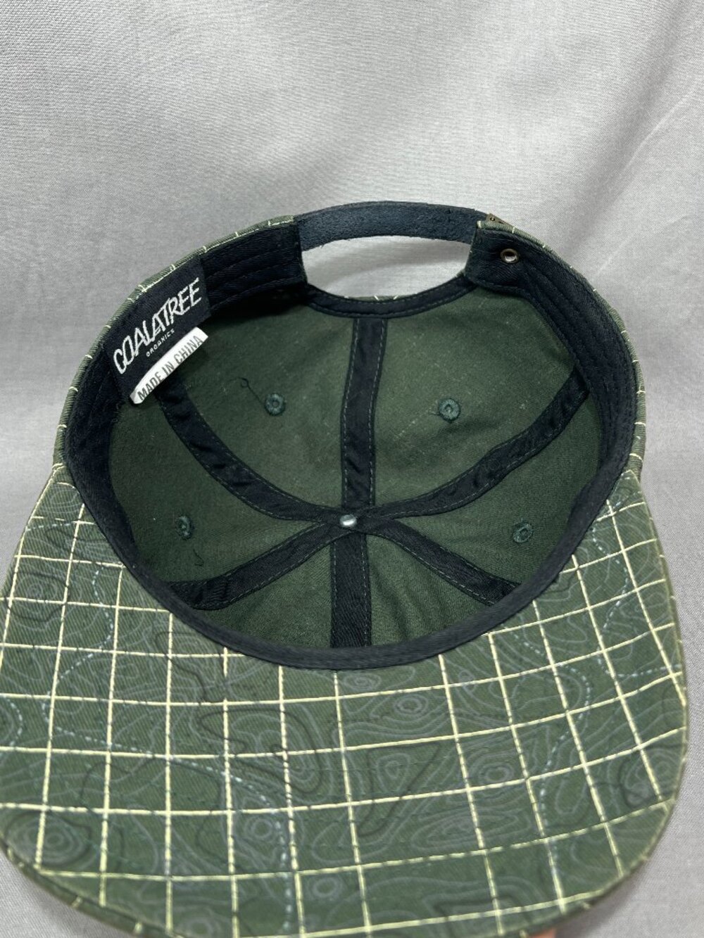Coalatree Organics Strapback Hat Green Plaid Trailhead Outdoor Adult Dad Cap - Picture 15 of 16